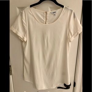 Cream scoop neck blouse